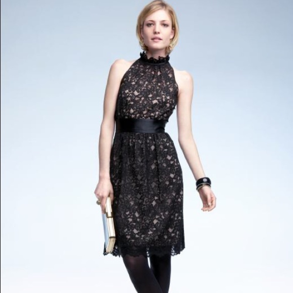 ❤️Date Night❤️Black Lace Halter Cocktail Dress